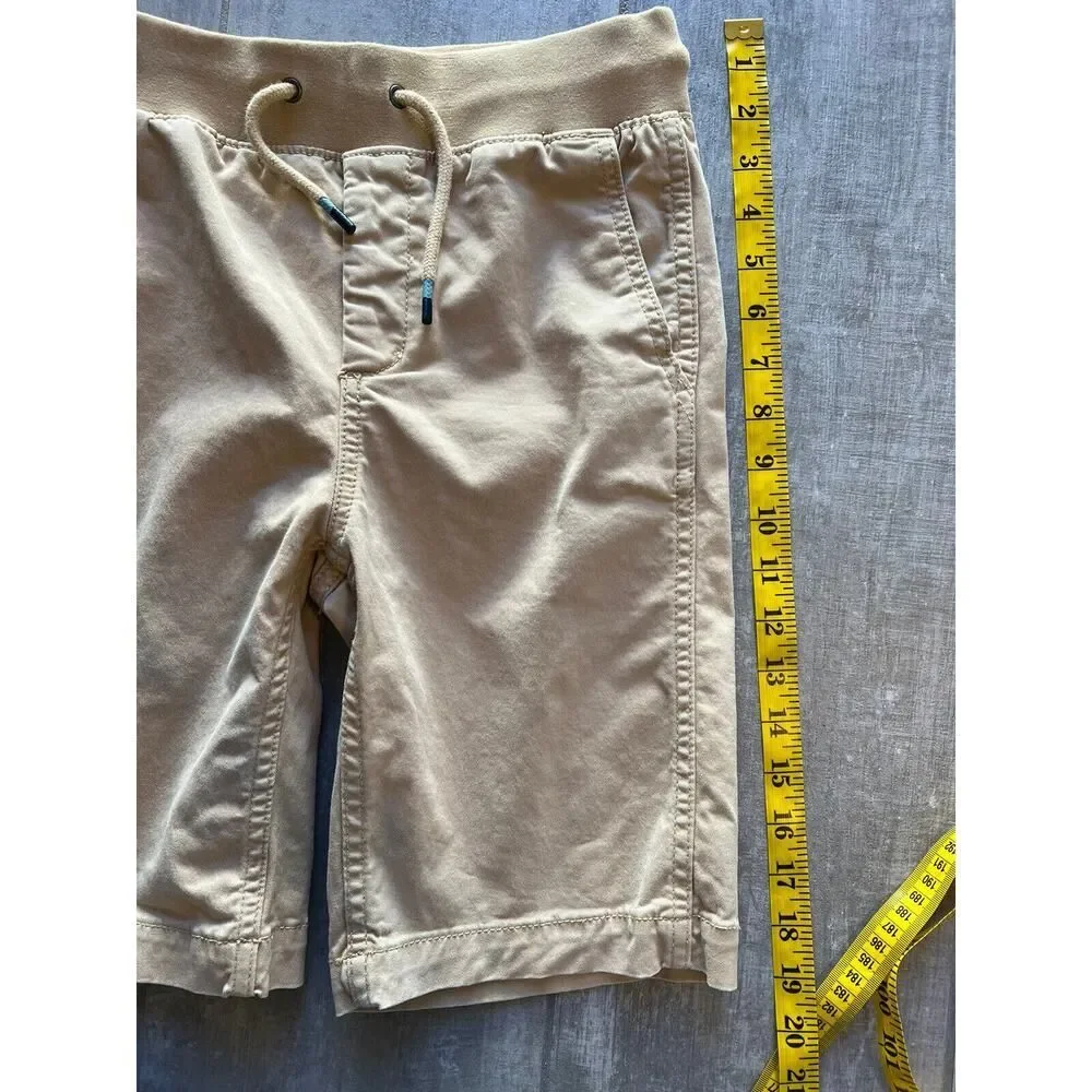 Gap Kids Boy Easy Pull On Shorts Khaki Tan Chino Everyday Casual L 10-11 Regular